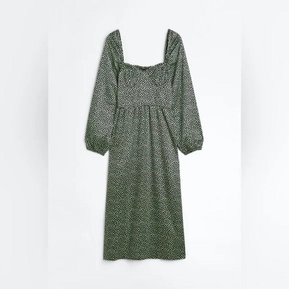 H&M | Balloon-Sleeved Dress Black Floral Various Sizes